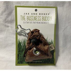 Jax & Bones Drawstring Faux Leather Hands Free Dog Poop Bag Holder Pet Accessory